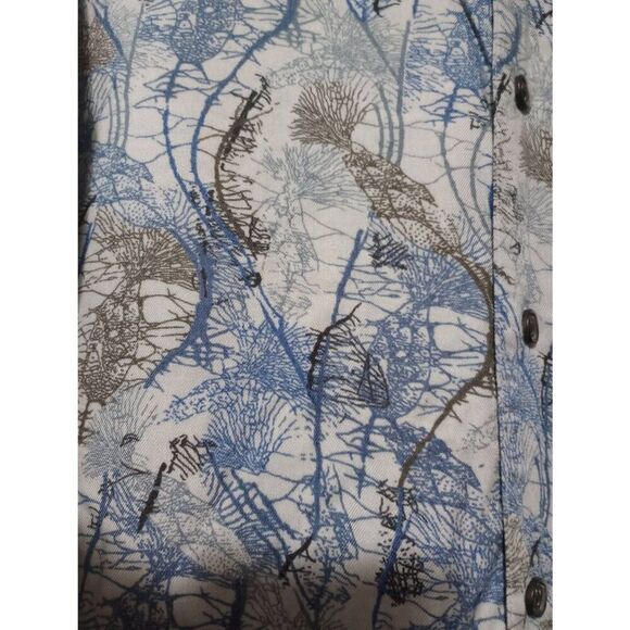 6A Shirt Men's 2x Tall Blue Button Front - Picture 4 of 7